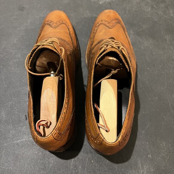 Cole Haan Shoes Mens Size 10.5 Wingtip Oxford Brogue Leather Dress Lace Up - Picture 8 of 11